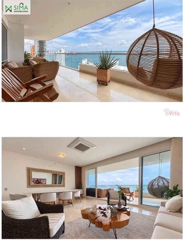 Apartamento amoblado en venta en Bocagrande | Elegancia y vista panorámica a la bahía — 9