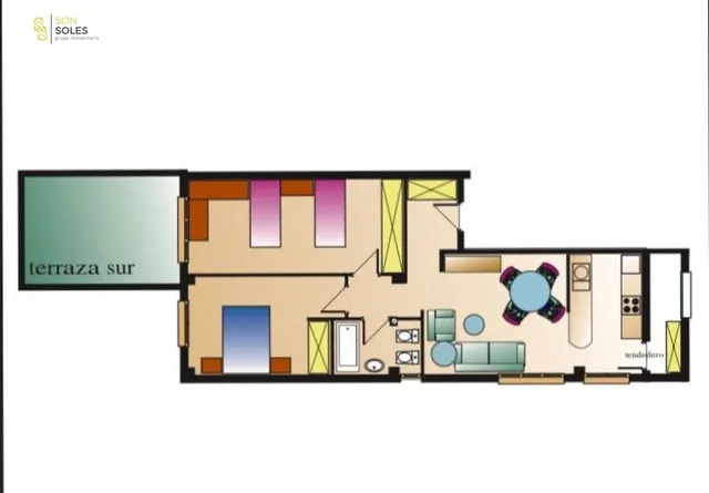 PRECIOSO BAJO EN ALQUILER CON DOS habitaciones Y AMPLIA TERRAZA. — 18
