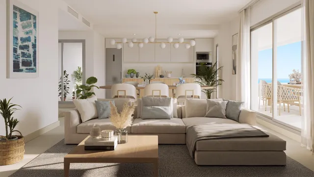 PLANTA BAJA CON JARDÍN Y TERRAZA CUBIERTA Y DESCUBIERTA, ORIENTADA AL SUROESTE Y CON VISTAS AL MAR. — 8