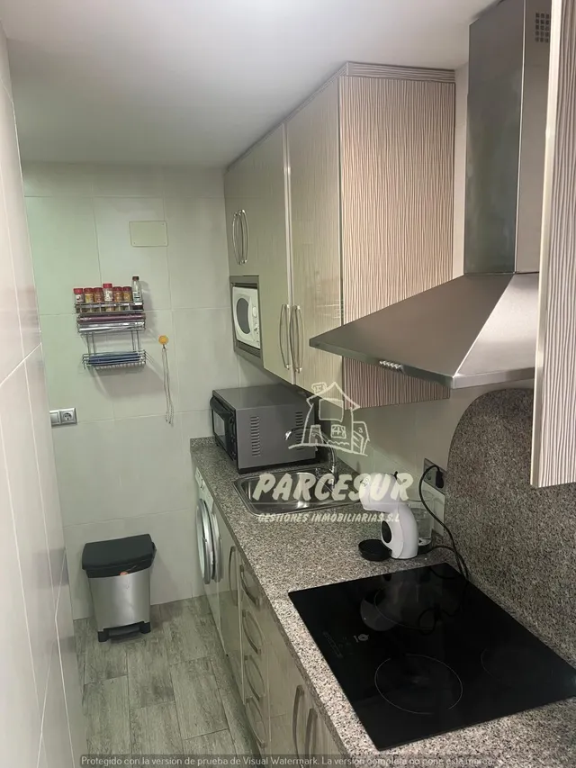 CIUDAD JARDIN - Piso interior de 60 m con 2 habitaciones, suelo imitacion madera gris. — 11