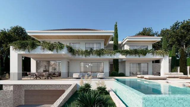 En construcción exclusiva villa de lujo orientación sur con 