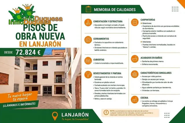 OBRA NUEVA: Piso de 3 Dorm. y 1 Baño en LANJARÓN. - foto 2