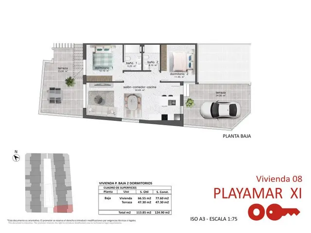 Apartamento 3 habitaciones 75m² en venta - Zona Pueblo — 13