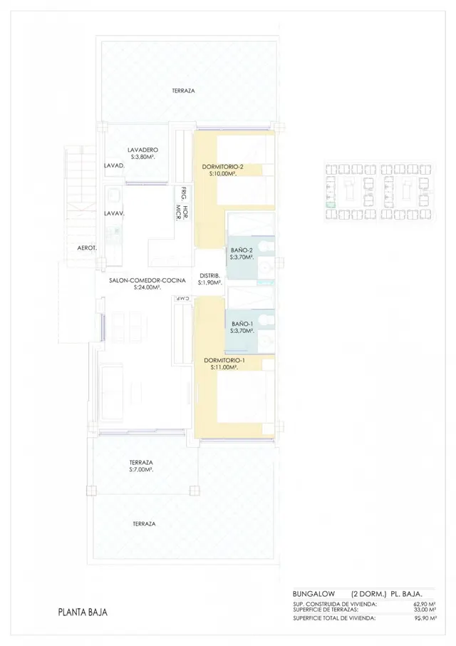 RESIDENCIAL DE OBRA NUEVA DE BUNGALOWS EN LOS BALCONES, TORREVIEJA — 23