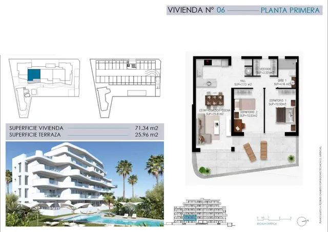 Apartamento 2 habitaciones 71m² en venta - Pueblo Latino — 11