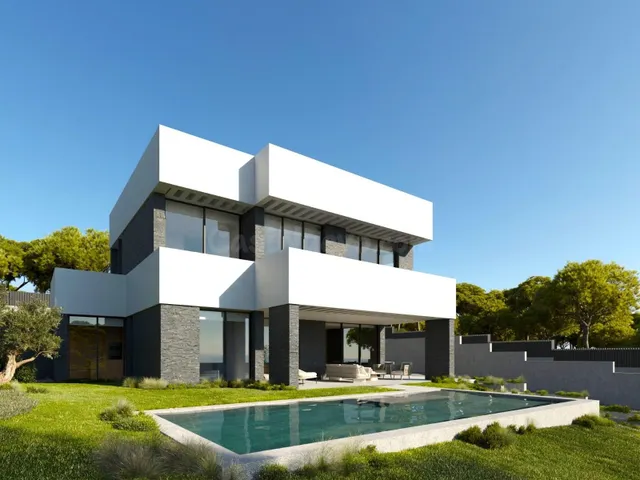 Moderna villa en construcción con orientacion al sur — 2