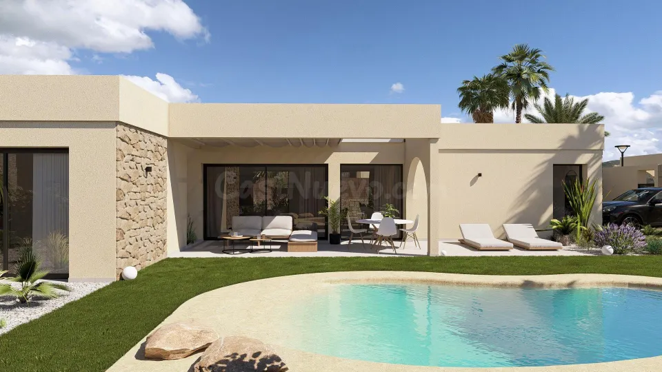 Villas contemporáneas de una sola planta en Altaona Golf Resort Murcia