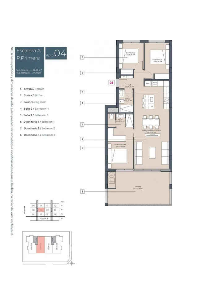 Apartamento 3 habitaciones 84m² en venta - Pueblo 4 — 6