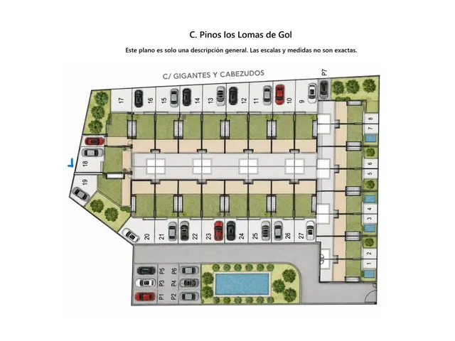 Casa adosada moderna y espaciosa (aprox. 116 m2) con 3 dorm, 3 baños, varias terrazas, y gran piscina comunitaria. Cerca de campos de golf, La Zenia Boulevard, y a poco más de 5 km de las playas. — 44