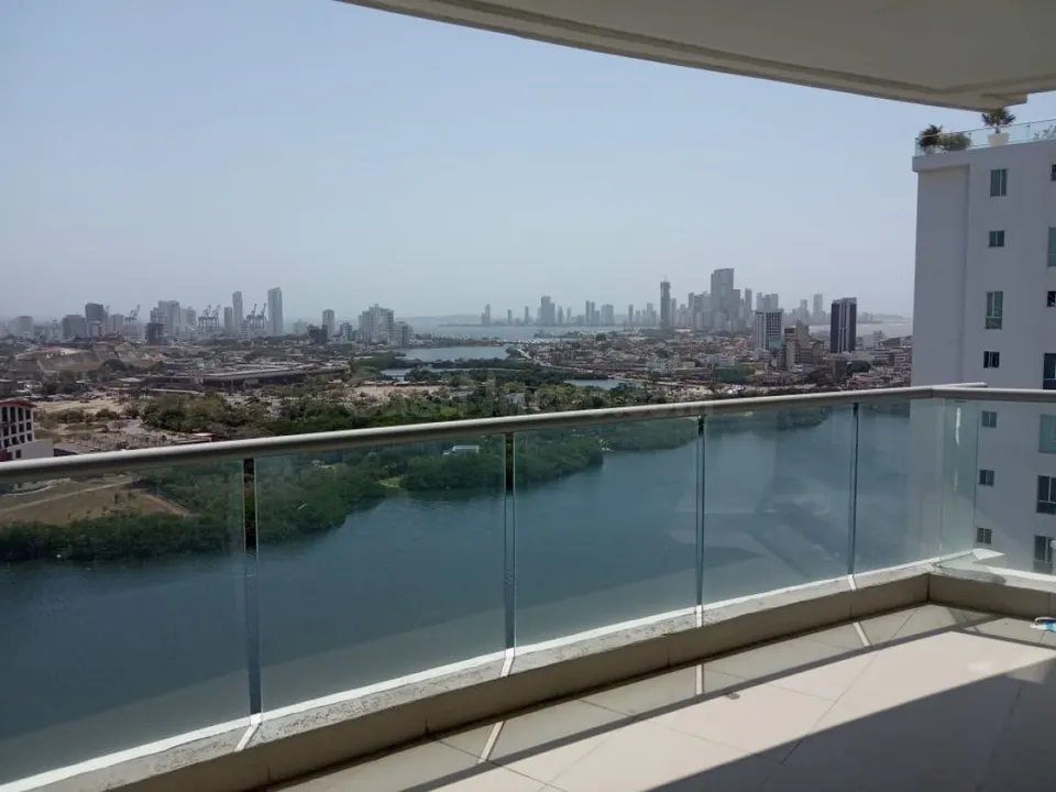 Apartamento en arriendo en el cabrero, cartagena | 138 m2 | vista panorámica a la ciénaga y al centro amurallado