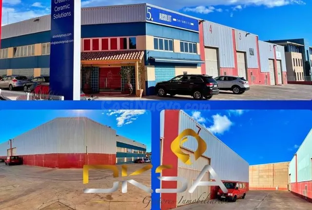 Nave industrial esquinera con oficinas equipadas y más de 1.