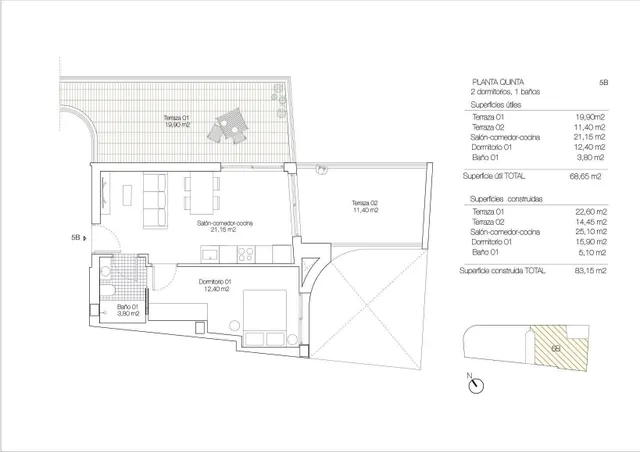 Ático 1 habitación 83m² en venta - Centro - foto 3