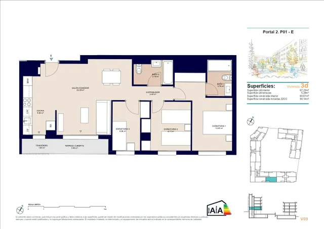 Apartamento 2 habitaciones 70m² en venta - Pau II — 10