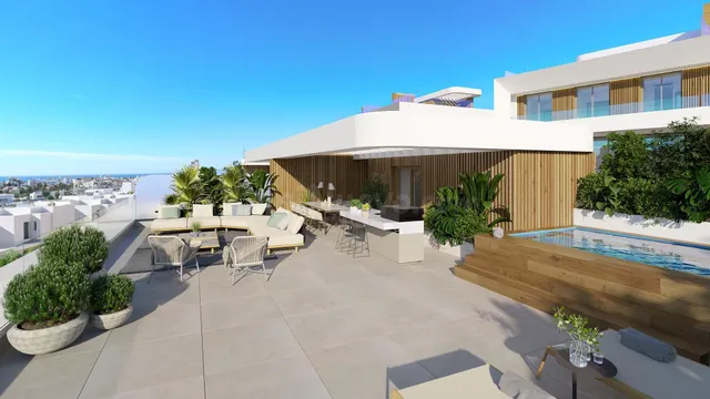 CASAS ADOSADAS EN CONSTRUCCIÓN ESTEPONA CON VISTAS AL MAR