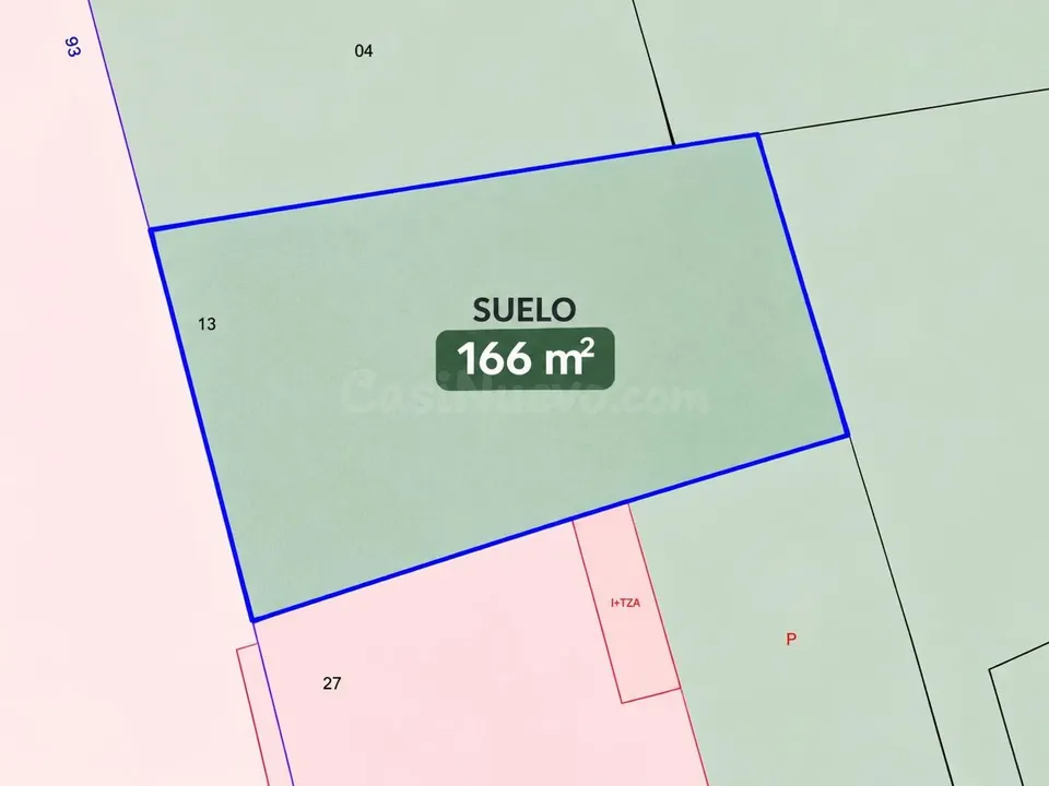 Solar urbano de 166 m2 en zona muy demandada