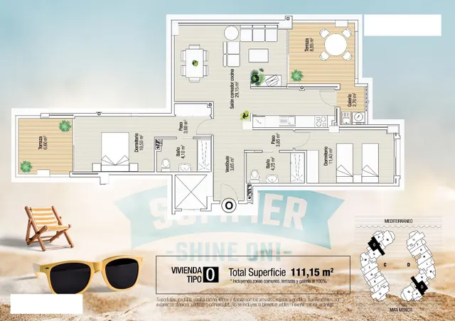 Apartamento 2 habitaciones 111m² en venta - PLAYA PRINCIPE — 10