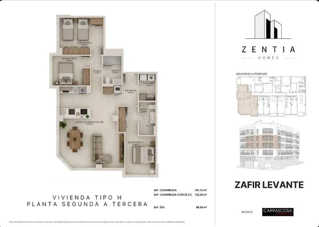 SE VENDEN PISOS NUEVOS DE 2 Y 3 habitaciones. ACABADOS DE PR - foto 2