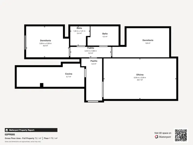 Amplio piso de 2 dormitorios y 2 baños con parking en Campos — 20