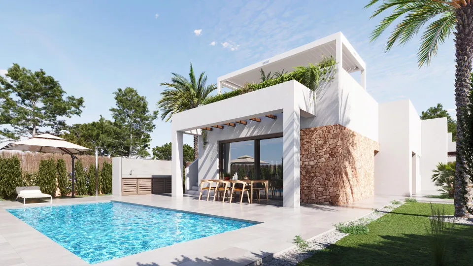 Villas Independientes de 3 dormitorios con piscina privada en Lomas de Cabo Roig