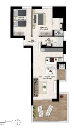 APARTAMENTO DE 2 DORMITORIOS 2 BAÑOS EN ORIHUELA COSTA — 34