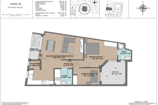 Apartamento 3 habitaciones 77m² en venta - Pueblo 3 — 13