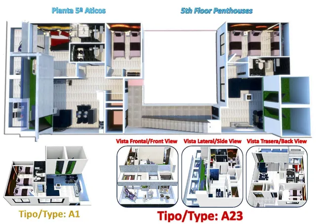 Ático 1 habitación 35m² en venta - Centro — 22