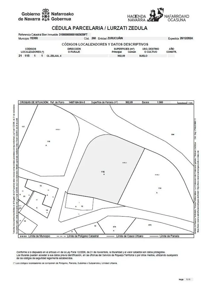 Venta de terreno urbanizable en Zurucuain - foto 2