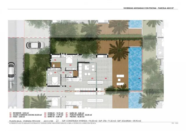 ADOSADOS CON JARDÍN, PISCINA Y SOLARIUM PRIVADOS EN CAMPO GOLF FONT DEL LLOP — 14