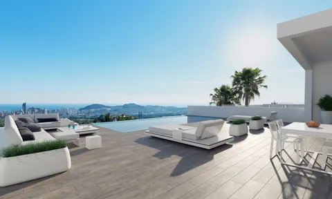 VILLA DE LUJO DE NUEVA CONSTRUCCIÓN EN FINESTRAT CON VISTAS AL MAR