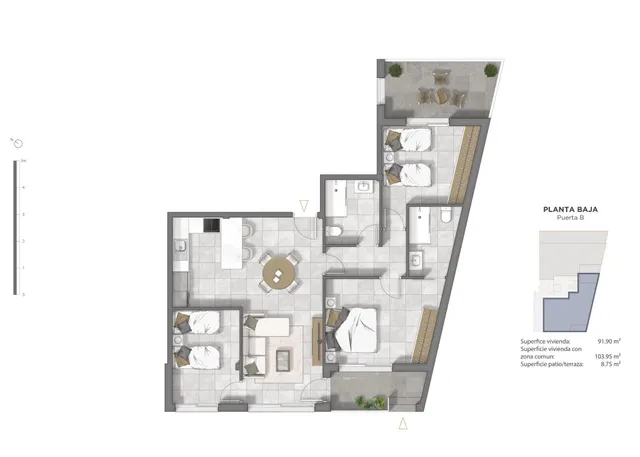 Apartamento 3 habitaciones 86m² en venta - CENTRO — 9