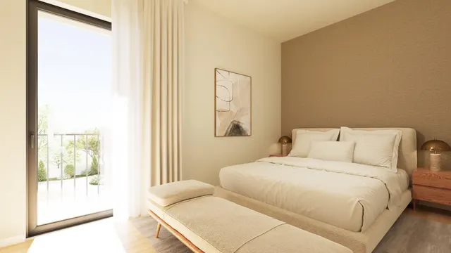 Obra Nueva Vivienda Planta Baja tipo A Escalera IV con jardines y piscina en zonas comunes, le corresponde una terraza de uso exclusivo de 16,13 m2 dando a la piscina — 8