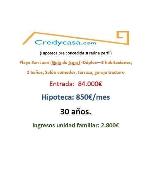 Playa San Juan. Duplex 3 habitaciones, 2 baños, balcon, garaje y trastero a 5 0 metros dle mar — 3