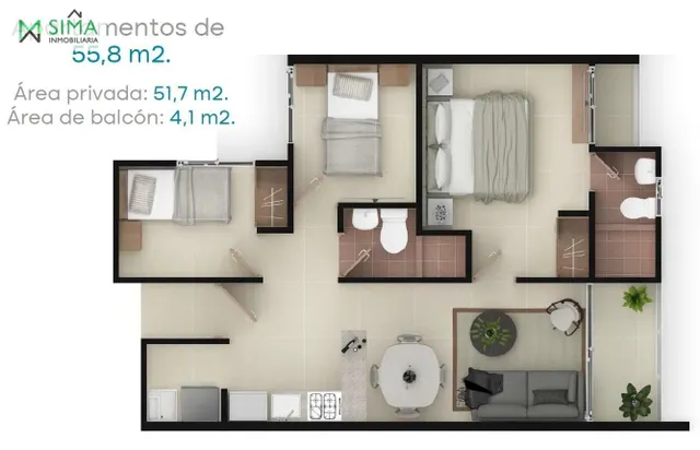 Piso 3 habitaciones 55m² en venta - Canapote — 9