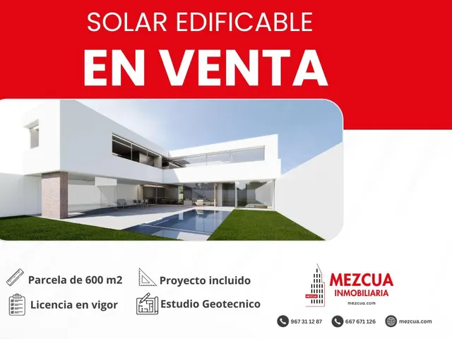 Parcela urbana de 600 m2 con proyecto y licencia para vivien