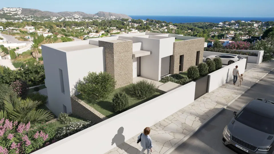 Villa nueva en construcción con vistas al mar en una zona codiciada de Moraira