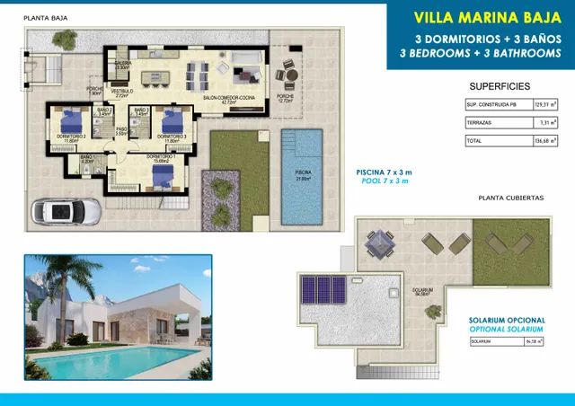 Villa 3 habitaciones 136m² en venta - Pla de cantal — 50
