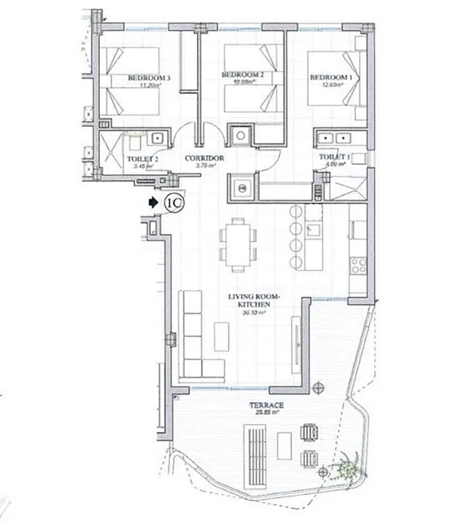 Apartamento 3 habitaciones 128m² en venta - Centro — 16