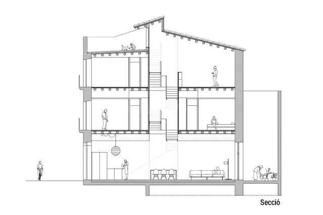 Casa de diseño totalmente reformada en el centro de Vilanova