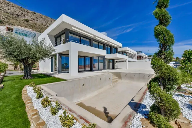 ▷Villa de Obra Nueva con Vistas al Mar en Finestrat, Costa Blanca — 2