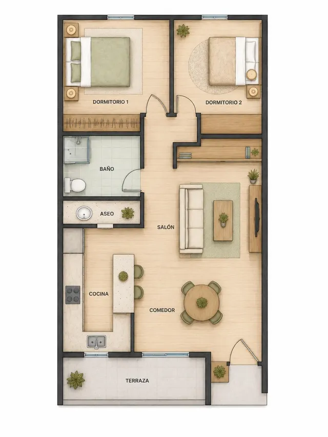Piso en primera planta con vistas despejadas — 20