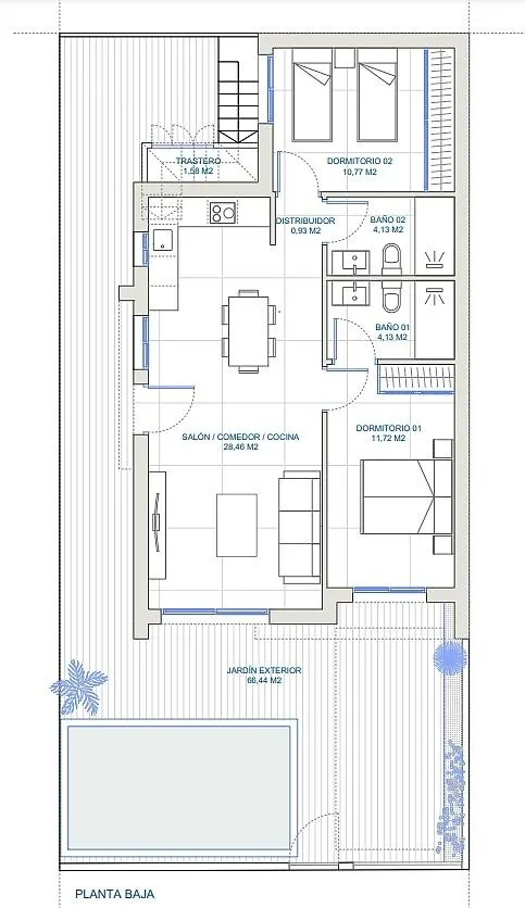 ADOSADO CON PARCELA, GARAJE Y PISCINA PRIVADA EN ROLDAN - TORRE PACHECO !! — 26