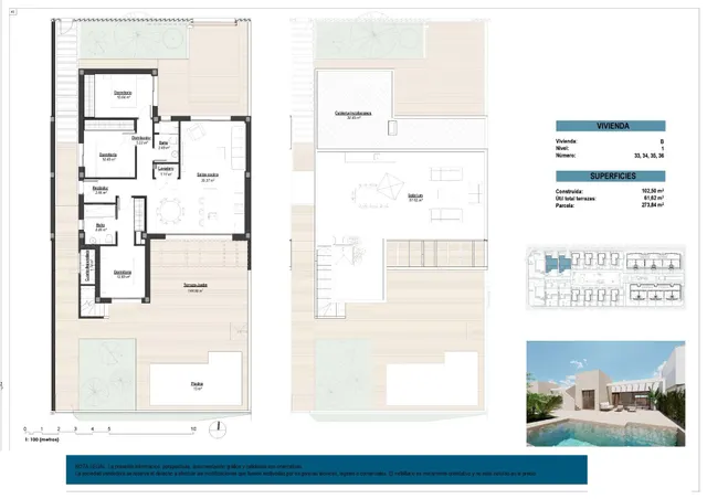 Villa de nueva construcción de una planta con 3 dormitorios y solarium en Los Alcazares. — 12