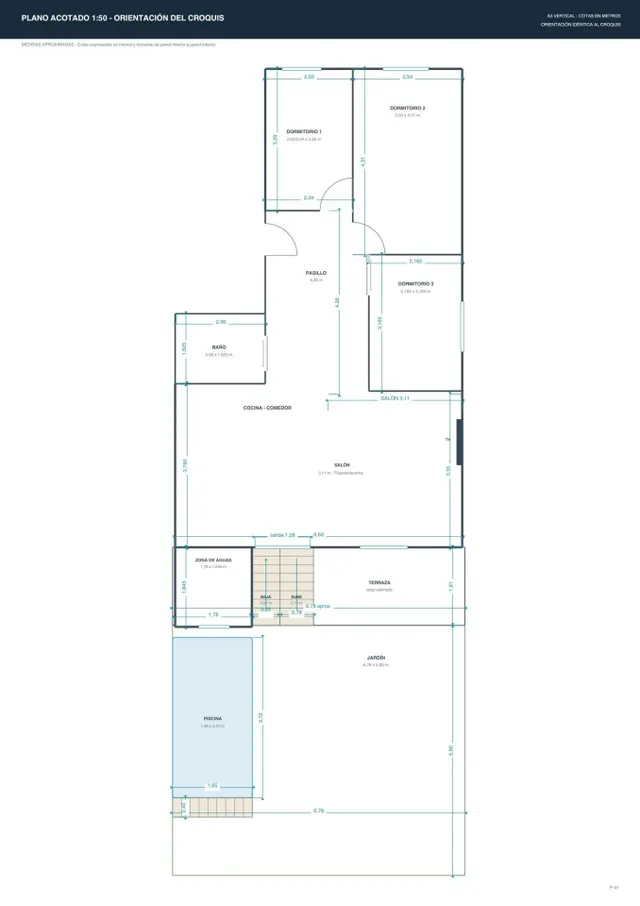 Vivienda completamente reformada con 3 dormitorios, terraza, jardín privado y piscina — 32