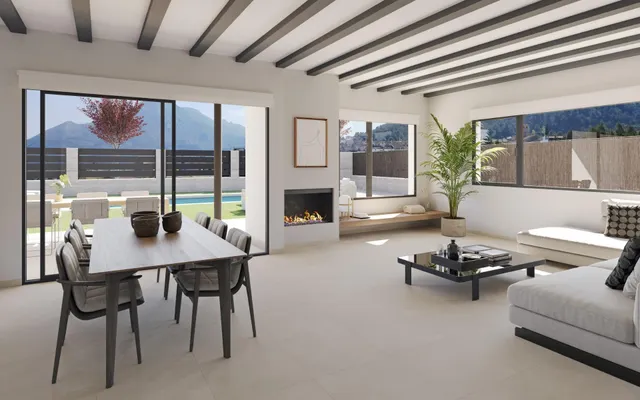 Villa de 4 dormitorios en una planta y con piscina privada a la venta en Penáguila (Alicante) — 2