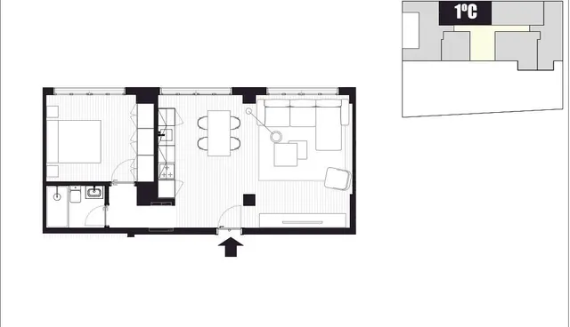 APARTAMENTO AMUEBLADO UN DORMITORIO CHAMBERI — 11