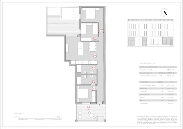 Planta baja con piscina privada de obra nueva. — 2