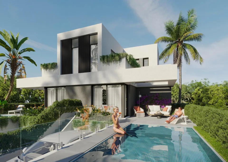 Villa de 3 dormitorios con vistas al mar y a la montaña a la venta en Finestrat