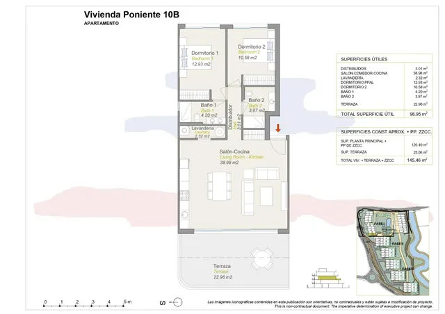 Apartamento 2 habitaciones 123m² en venta - Campana garden — 25
