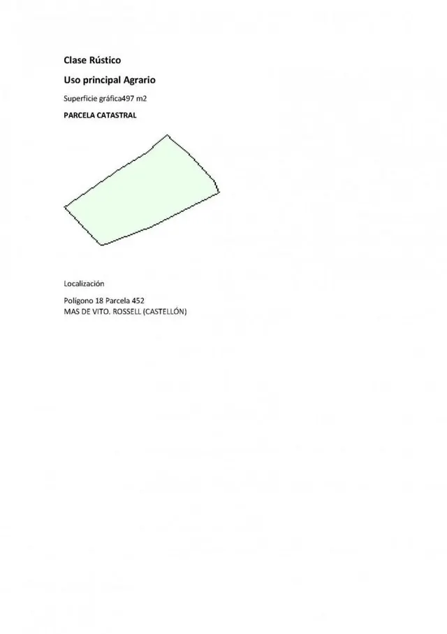 Terreno Rústico 497m² en venta - Comunidad valenciana