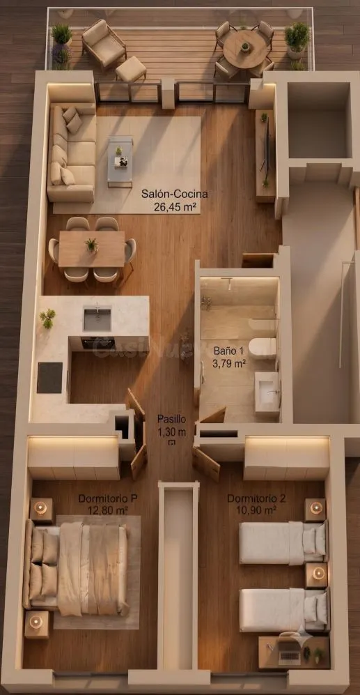 Apartamento 1 habitación 66m² en venta - Las Gabias — 3